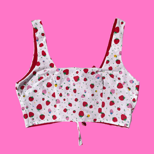 Crop top reversible "Fraises" - XXL