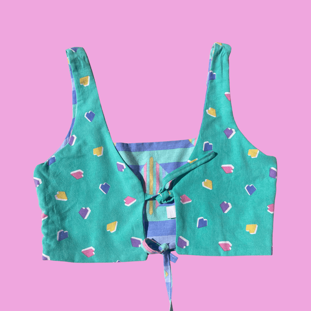 Crop top reversible "Retro" - XXL
