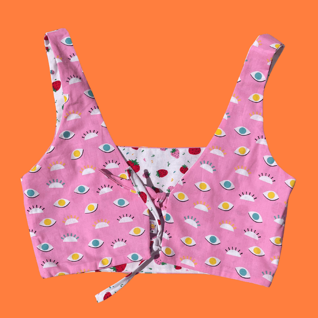 Crop top reversible "Tagadeyes" - L/XL