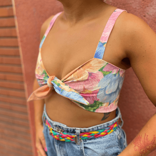 Crop top Papillon "Bôheme" - XS/S/M