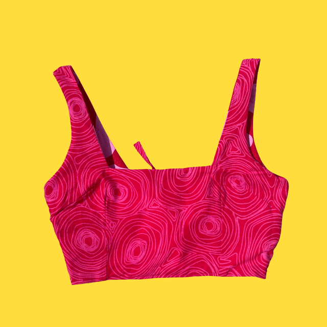 Crop top reversible "IKEA Fushia" - M