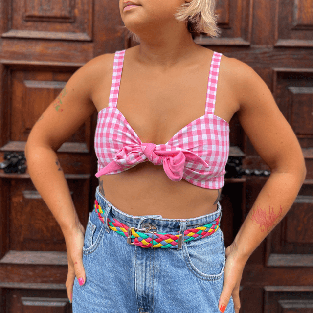 Crop top Papillon "Pinky" - XS/S