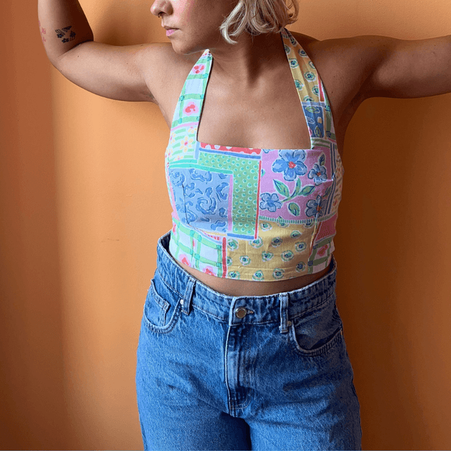 Crop top reversible "Mimi" - M
