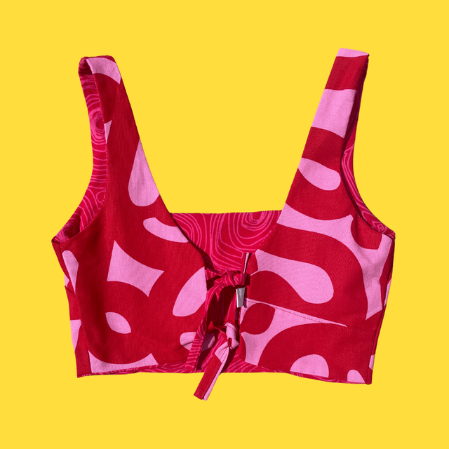 Crop top reversible "IKEA Fushia" - M
