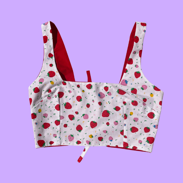 Crop top reversible "Fraises" - XXL