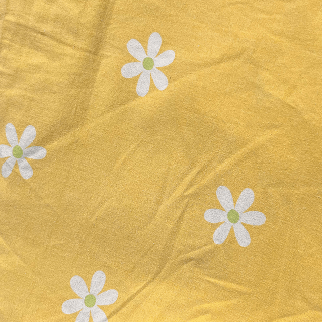 Vichy moutarde/fleurs jaune