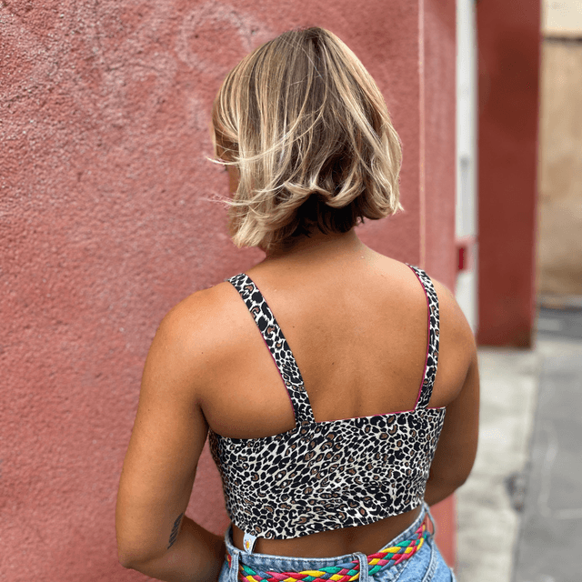 Crop top Papillon "Leopard" - XS/S/M