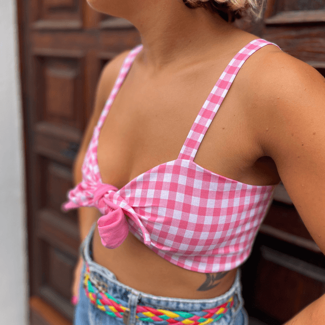 Crop top Papillon "Pinky" - XS/S