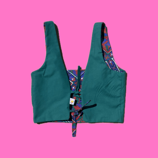 Crop top reversible "Mozaïque" - XS/S