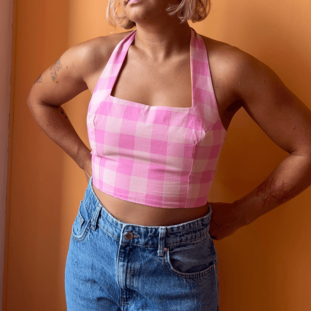 Crop top reversible "Wonderland" - M