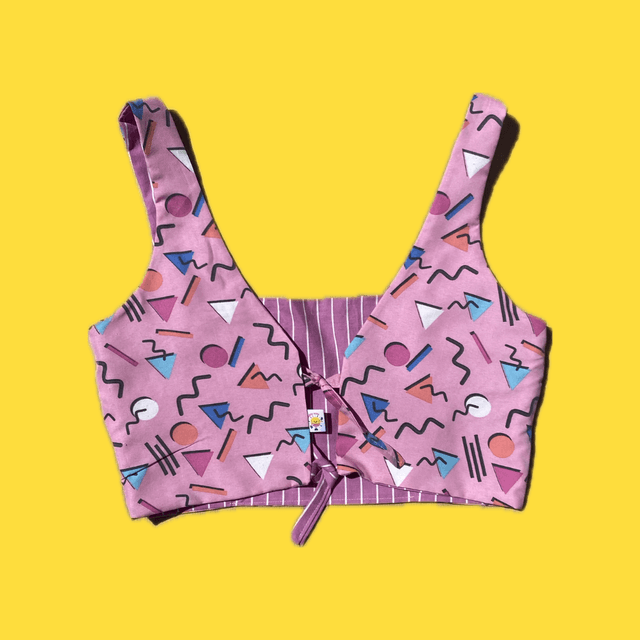 Crop top reversible "Memphis" - L/XL