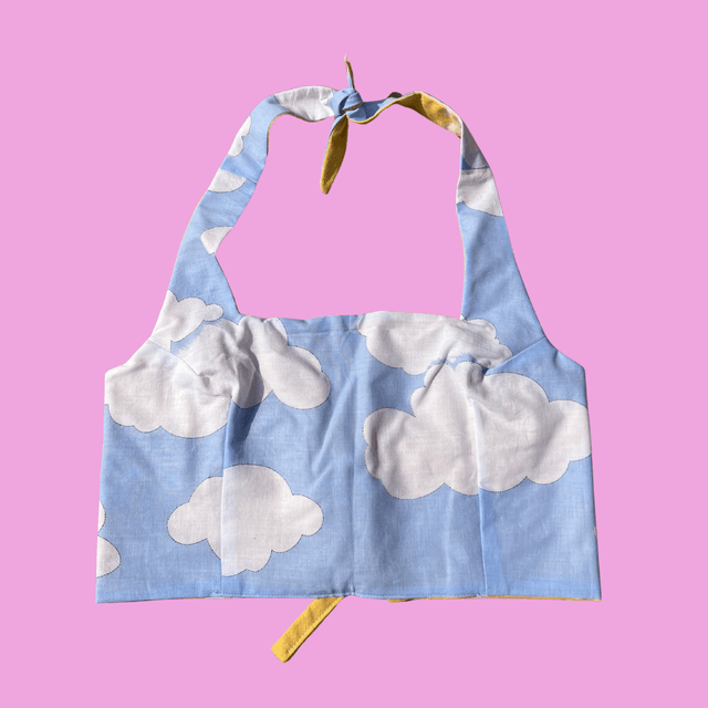 Crop top reversible "Sur un nuage" - M