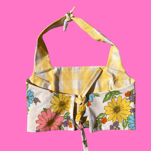 Crop top reversible "Champêtre" - M