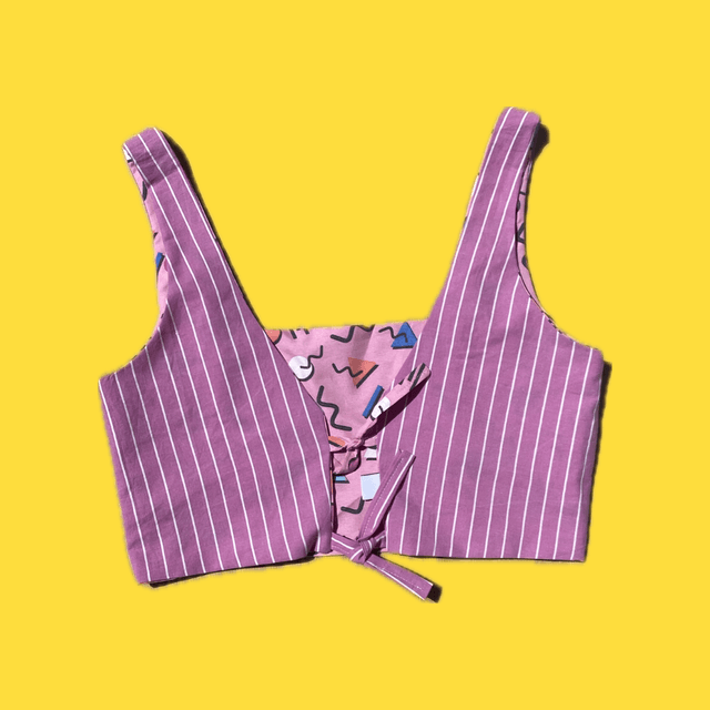 Crop top reversible "Memphis" - L/XL