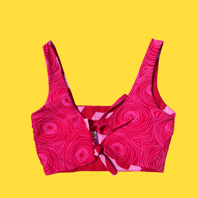 Crop top reversible "IKEA Fushia" - M