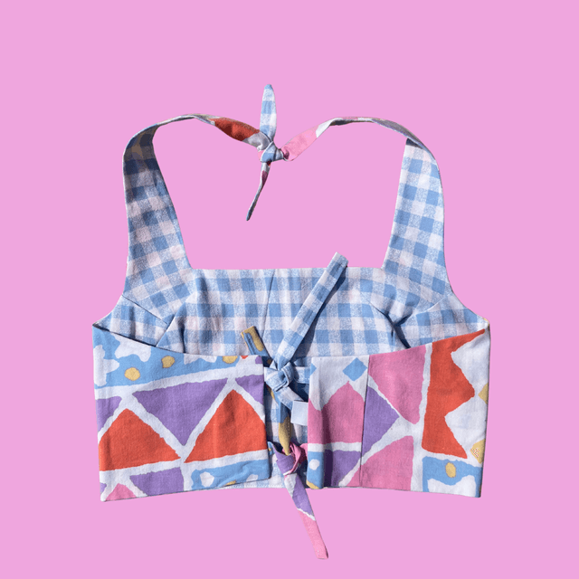 Crop top reversible "Jeux d'enfant" - M