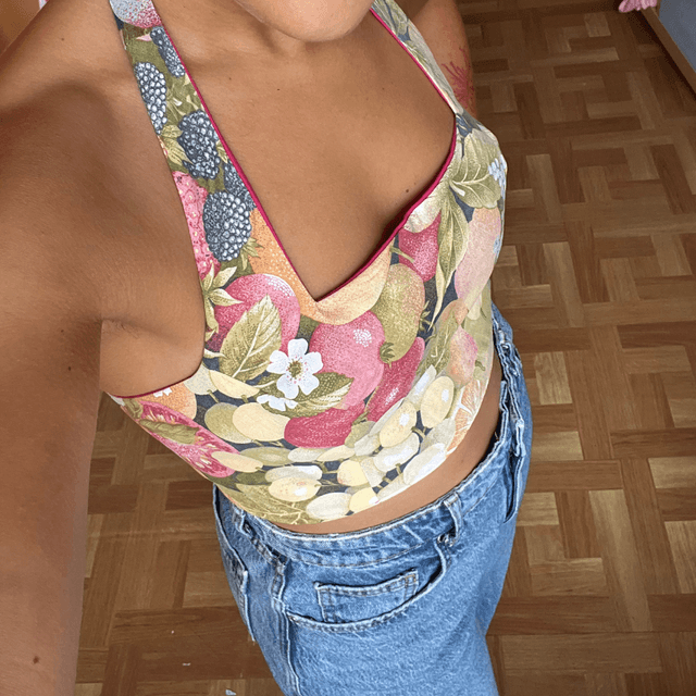 Crop top reversible "Nature morte" - M 