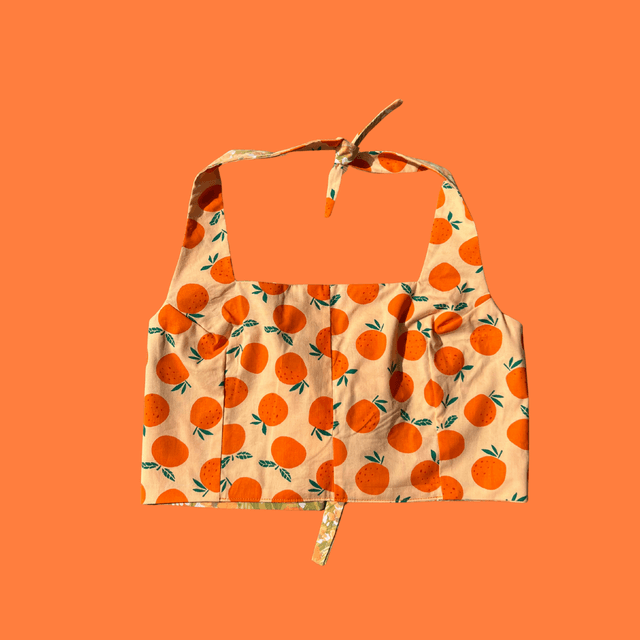 Crop top reversible "the life of a show girl" - M