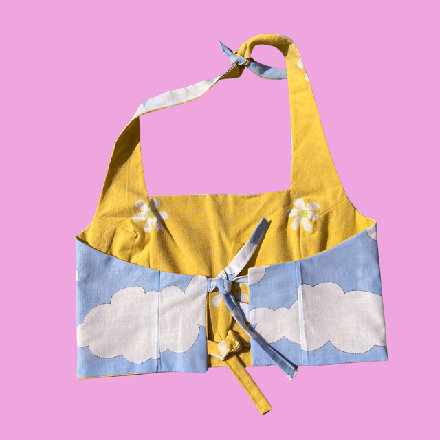Crop top reversible "Sur un nuage" - M
