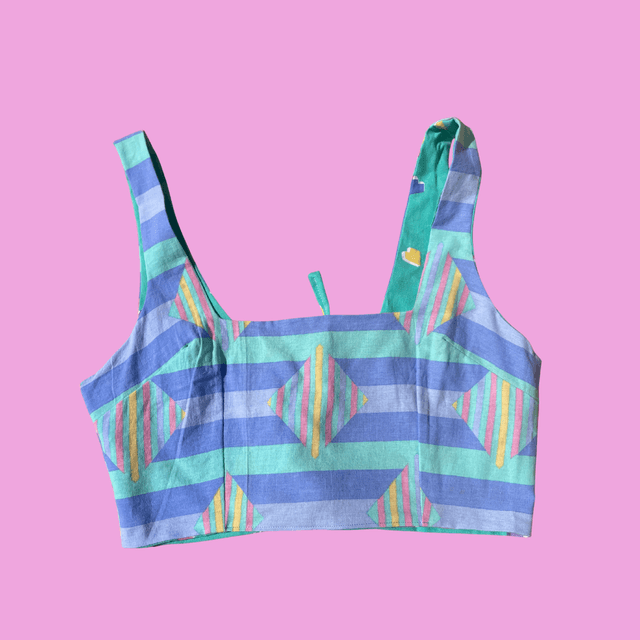 Crop top reversible "Retro" - XXL