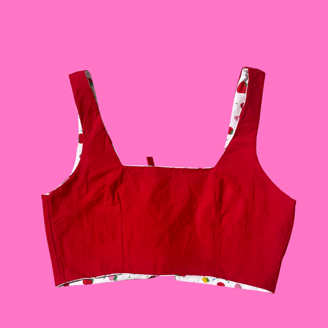 Crop top reversible "Fraises" - XXL