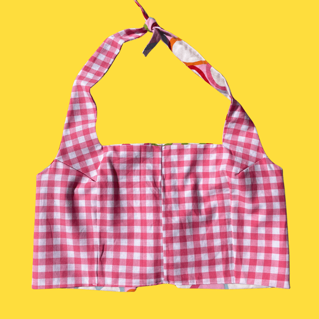 Crop top reversible "Coup de foudre" - M