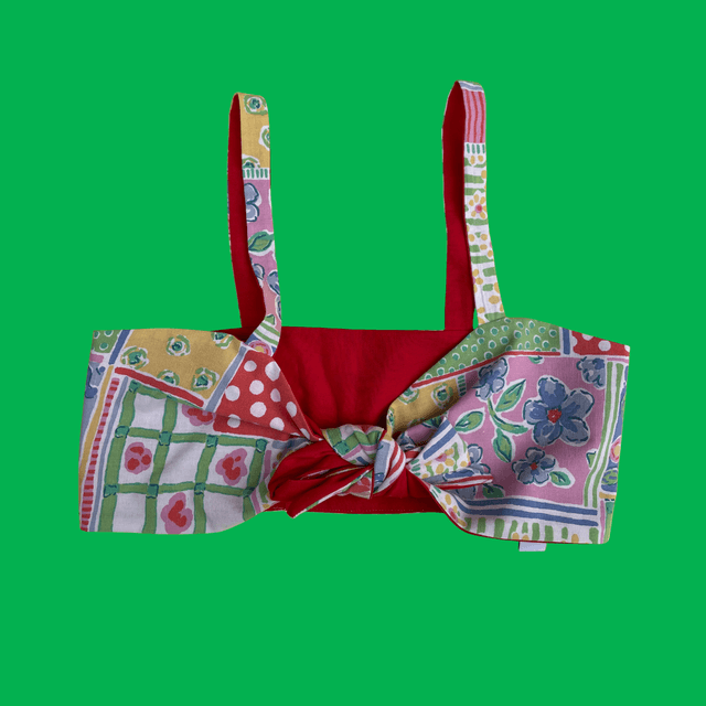 Crop top Papillon &quot;Pique nique&quot; - XS/S/M