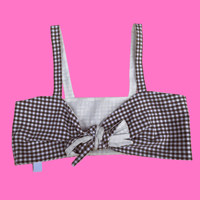 Crop top Papillon &quot;Marroon&quot; - XS/S/M