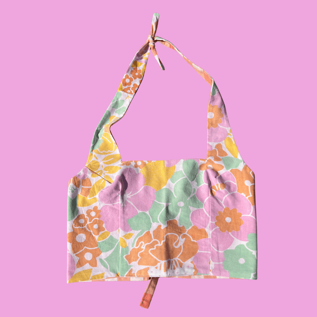 Crop top reversible &quot;Orange rush&quot; - L/XL