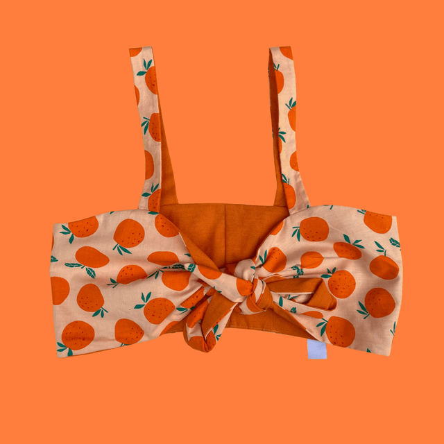 Crop top Papillon &quot;Jus d&#039;orange&quot; - XS/S/M