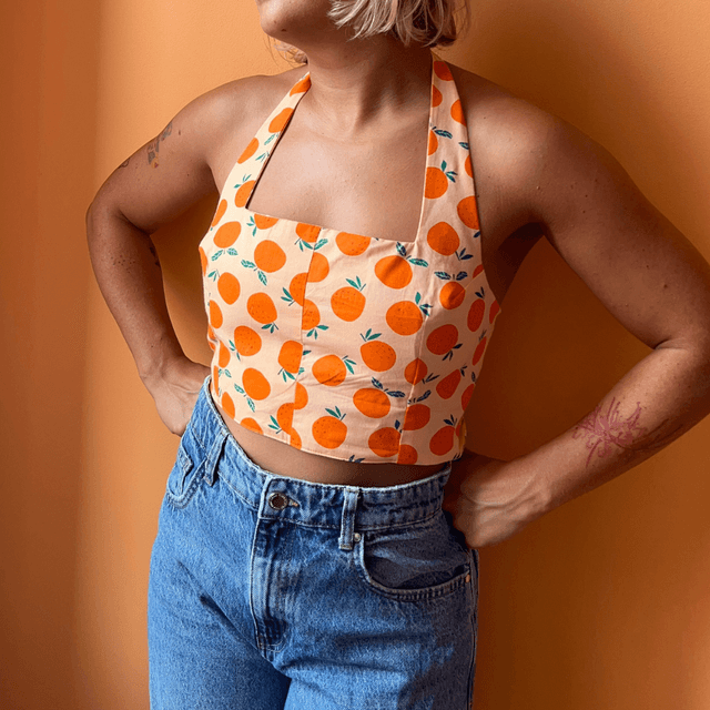 Crop top reversible &quot;the life of a show girl&quot; - M