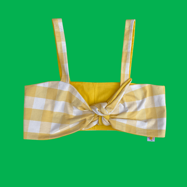 Crop top Papillon &quot;Le Jaune&quot; - XS/S/M