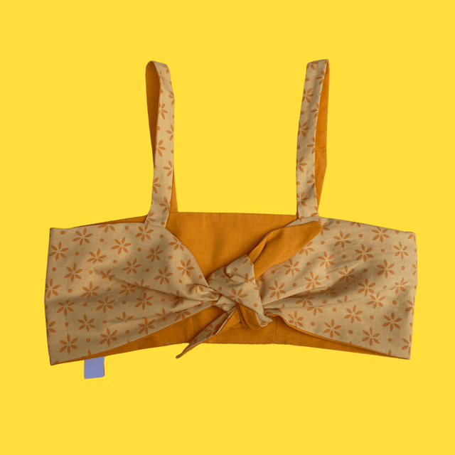 Crop top Papillon &quot;Orangé&quot; - XS/S/M