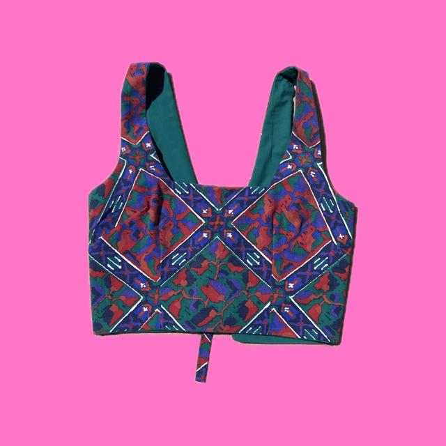 Crop top reversible &quot;Mozaïque&quot; - XS/S