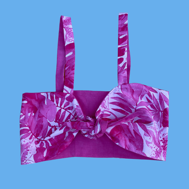 Crop top Papillon &quot;Pink&quot; - M/L/XL