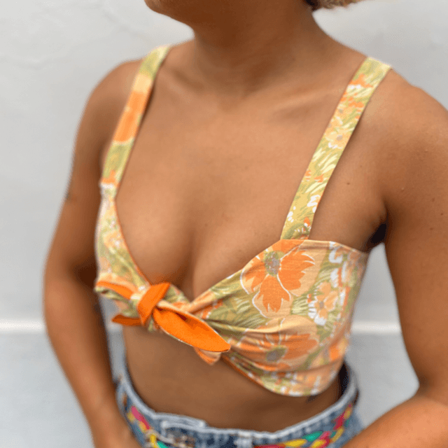 Crop top Papillon &quot;Bonne mine&quot; - M/L/XL
