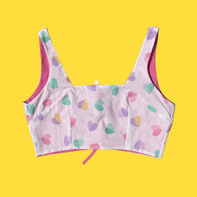 Crop top reversible &quot;Pink Love&quot; - XXL