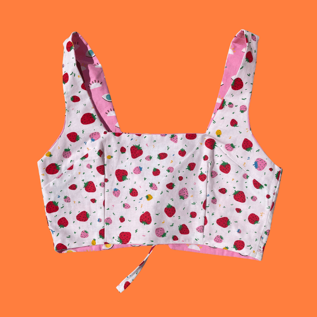 Crop top reversible &quot;Tagadeyes&quot; - L/XL
