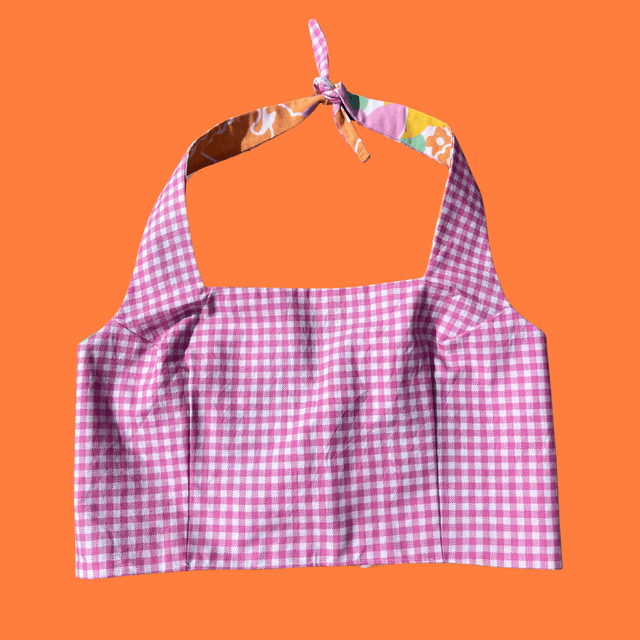 Crop top reversible &quot;Pink rush&quot; - M
