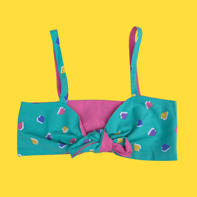 Crop top Papillon &quot;Retro coeur&quot; - XS/S/M